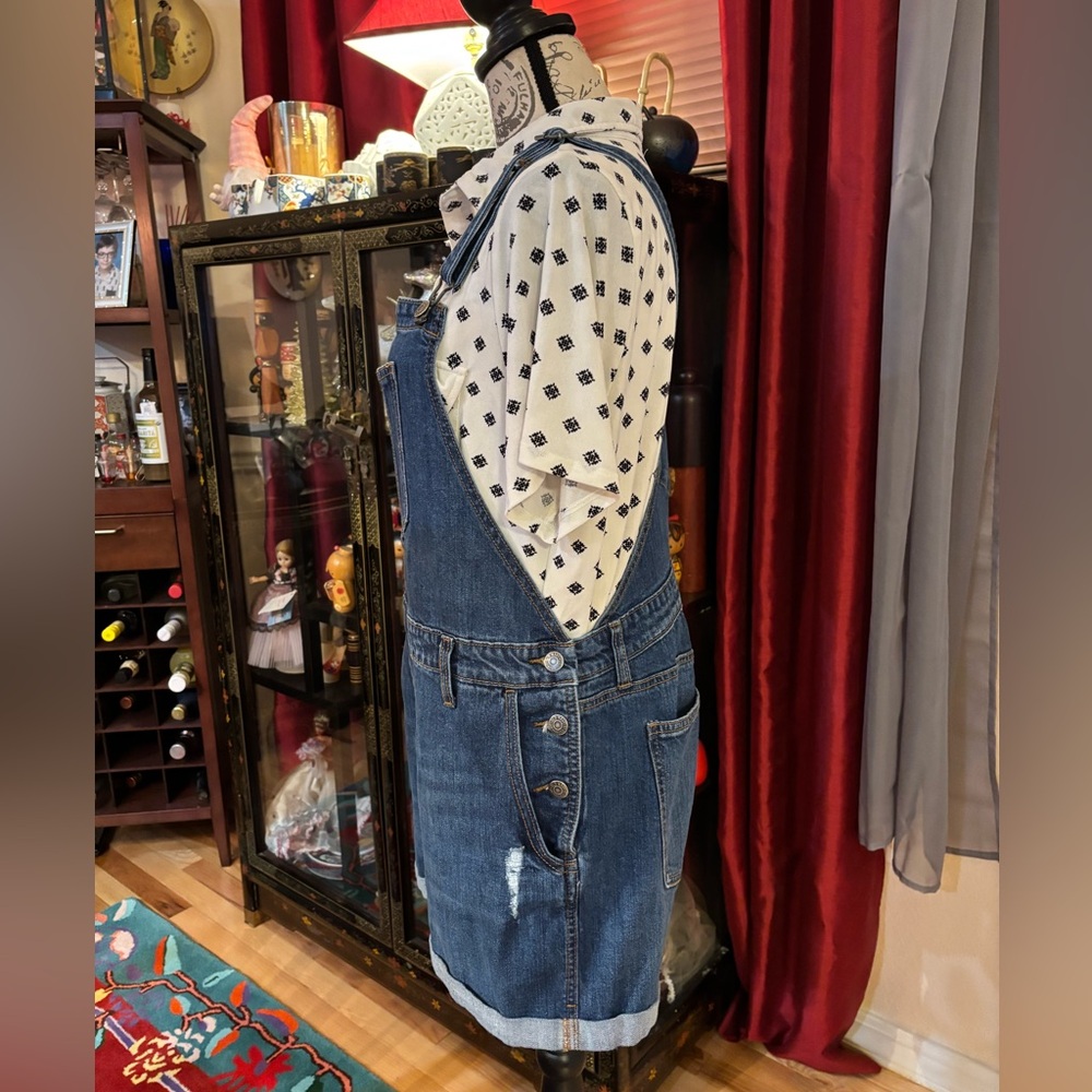 Old Navy Distressed Overall Shorts - Picture 2 of 6